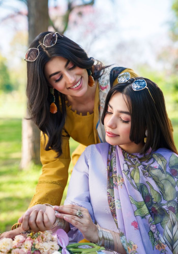 Zari Mustard Bloom – Embroidered 3-Piece Lawn Suit (NLC-102-PK)